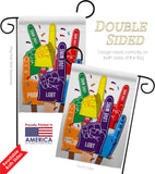 #1 Love Wins - Support Inspirational Vertical Impressions Decorative Flags HG115157 Made In USA