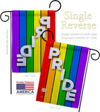 Rainbow Pride - Support Inspirational Vertical Impressions Decorative Flags HG115177 Made In USA