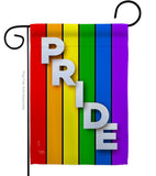Rainbow Pride - Support Inspirational Vertical Impressions Decorative Flags HG115177 Made In USA