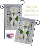 Lung Cancer Awareness - Support Inspirational Vertical Impressions Decorative Flags HG115207 Made In USA