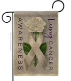 Lung Cancer Awareness - Support Inspirational Vertical Impressions Decorative Flags HG115207 Made In USA