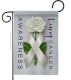 Lung Cancer Awareness - Support Inspirational Vertical Impressions Decorative Flags HG115207 Made In USA