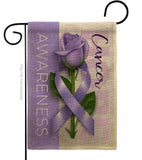 Cancer Awareness World Day - Support Inspirational Vertical Impressions Decorative Flags HG115208 Made In USA