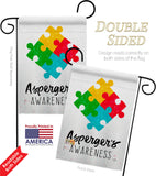 Asperger's Awarness - Support Inspirational Vertical Impressions Decorative Flags HG115213 Made In USA