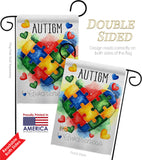 Support Autism Day - Support Inspirational Vertical Impressions Decorative Flags HG115221 Made In USA