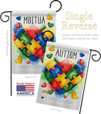 Support Autism Day - Support Inspirational Vertical Impressions Decorative Flags HG115221 Made In USA