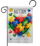 Support Autism Day - Support Inspirational Vertical Impressions Decorative Flags HG115221 Made In USA