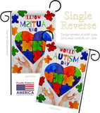 Autism Day - Support Inspirational Vertical Impressions Decorative Flags HG115232 Made In USA