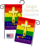 All Are Welcome - Support Inspirational Vertical Impressions Decorative Flags HG115248 Made In USA