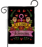 Love Feminsm - Support Inspirational Vertical Impressions Decorative Flags HG115250 Made In USA