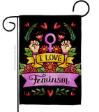 Love Feminsm - Support Inspirational Vertical Impressions Decorative Flags HG115250 Made In USA