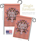 Girl Can - Support Inspirational Vertical Impressions Decorative Flags HG115251 Made In USA