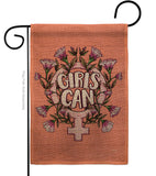 Girl Can - Support Inspirational Vertical Impressions Decorative Flags HG115251 Made In USA