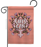 Girl Can - Support Inspirational Vertical Impressions Decorative Flags HG115251 Made In USA