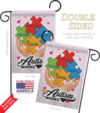 Autism Awareness Support - Support Inspirational Vertical Impressions Decorative Flags HG137046 Made In USA