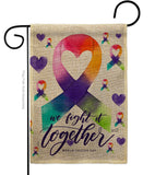 World Cancer Day - Support Inspirational Vertical Impressions Decorative Flags HG137405 Made In USA