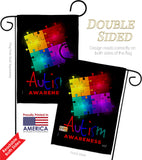 Autism Puzzle - Support Inspirational Vertical Impressions Decorative Flags HG137486 Made In USA