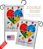 Autism Love - Support Inspirational Vertical Impressions Decorative Flags HG137487 Made In USA