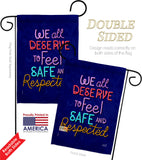 Deserve Respected - Support Inspirational Vertical Impressions Decorative Flags HG137532 Made In USA