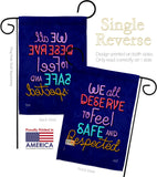 Deserve Respected - Support Inspirational Vertical Impressions Decorative Flags HG137532 Made In USA