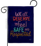 Deserve Respected - Support Inspirational Vertical Impressions Decorative Flags HG137532 Made In USA