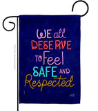 Deserve Respected - Support Inspirational Vertical Impressions Decorative Flags HG137532 Made In USA