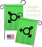 Israeli transgender and genderqueer - Support Inspirational Vertical Impressions Decorative Flags HG148011 Made In USA