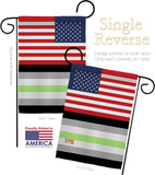 US Agender Pride - Support Inspirational Vertical Impressions Decorative Flags HG148026 Made In USA