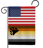 US Bear Brotherhood - Support Inspirational Vertical Impressions Decorative Flags HG148029 Made In USA