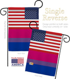 US Bisexual - Support Inspirational Vertical Impressions Decorative Flags HG148030 Made In USA