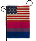 US Bisexual - Support Inspirational Vertical Impressions Decorative Flags HG148030 Made In USA