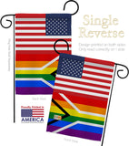 US Gay Flag of South Africa - Support Inspirational Vertical Impressions Decorative Flags HG148032 Made In USA