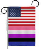 US Genderfluidity Pride - Support Inspirational Vertical Impressions Decorative Flags HG148033 Made In USA