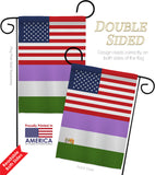 US Genderqueer pride - Support Inspirational Vertical Impressions Decorative Flags HG148034 Made In USA