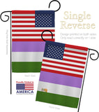 US Genderqueer pride - Support Inspirational Vertical Impressions Decorative Flags HG148034 Made In USA