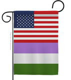 US Genderqueer pride - Support Inspirational Vertical Impressions Decorative Flags HG148034 Made In USA