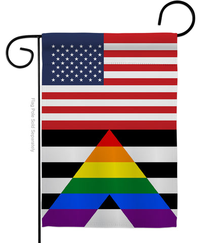 US Straight Allies For Equality - Support Inspirational Vertical Impressions Decorative Flags HG148048 Made In USA