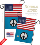 US Peace - Support Inspirational Vertical Impressions Decorative Flags HG148051 Made In USA