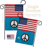 US Peace - Support Inspirational Vertical Impressions Decorative Flags HG148051 Made In USA