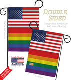 US Rainbow - Support Inspirational Vertical Impressions Decorative Flags HG148052 Made In USA