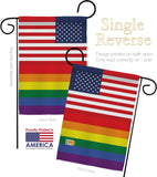 US Rainbow - Support Inspirational Vertical Impressions Decorative Flags HG148052 Made In USA