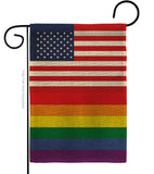 US Rainbow - Support Inspirational Vertical Impressions Decorative Flags HG148052 Made In USA