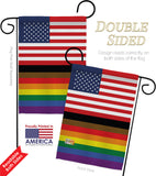 US Philadelphia Rainbow  - Support Inspirational Vertical Impressions Decorative Flags HG148053 Made In USA