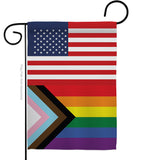 US Progress Pride - Support Inspirational Vertical Impressions Decorative Flags HG148054 Made In USA