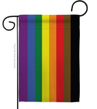 Philadelphia Rainbow  - Support Inspirational Vertical Impressions Decorative Flags HG148641 Made In USA