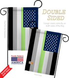 US Agender Pride - Support Inspirational Vertical Impressions Decorative Flags HG148643 Made In USA