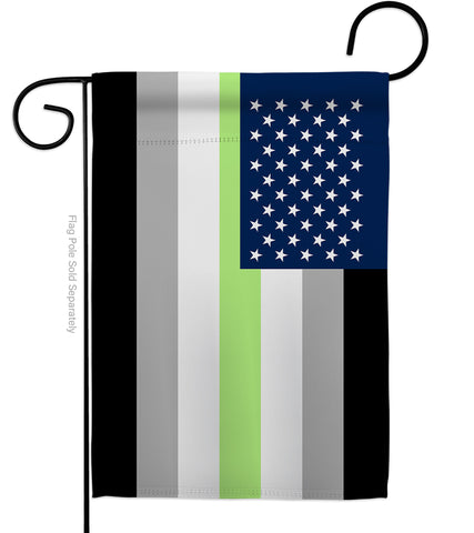 US Agender Pride - Support Inspirational Vertical Impressions Decorative Flags HG148643 Made In USA