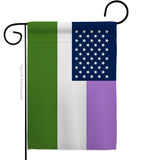 US Genderqueer pride - Support Inspirational Vertical Impressions Decorative Flags HG148650 Made In USA