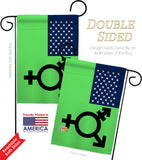 US Israeli transgender and genderqueer - Support Inspirational Vertical Impressions Decorative Flags HG148652 Made In USA