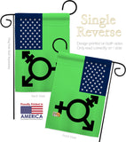 US Israeli transgender and genderqueer - Support Inspirational Vertical Impressions Decorative Flags HG148652 Made In USA